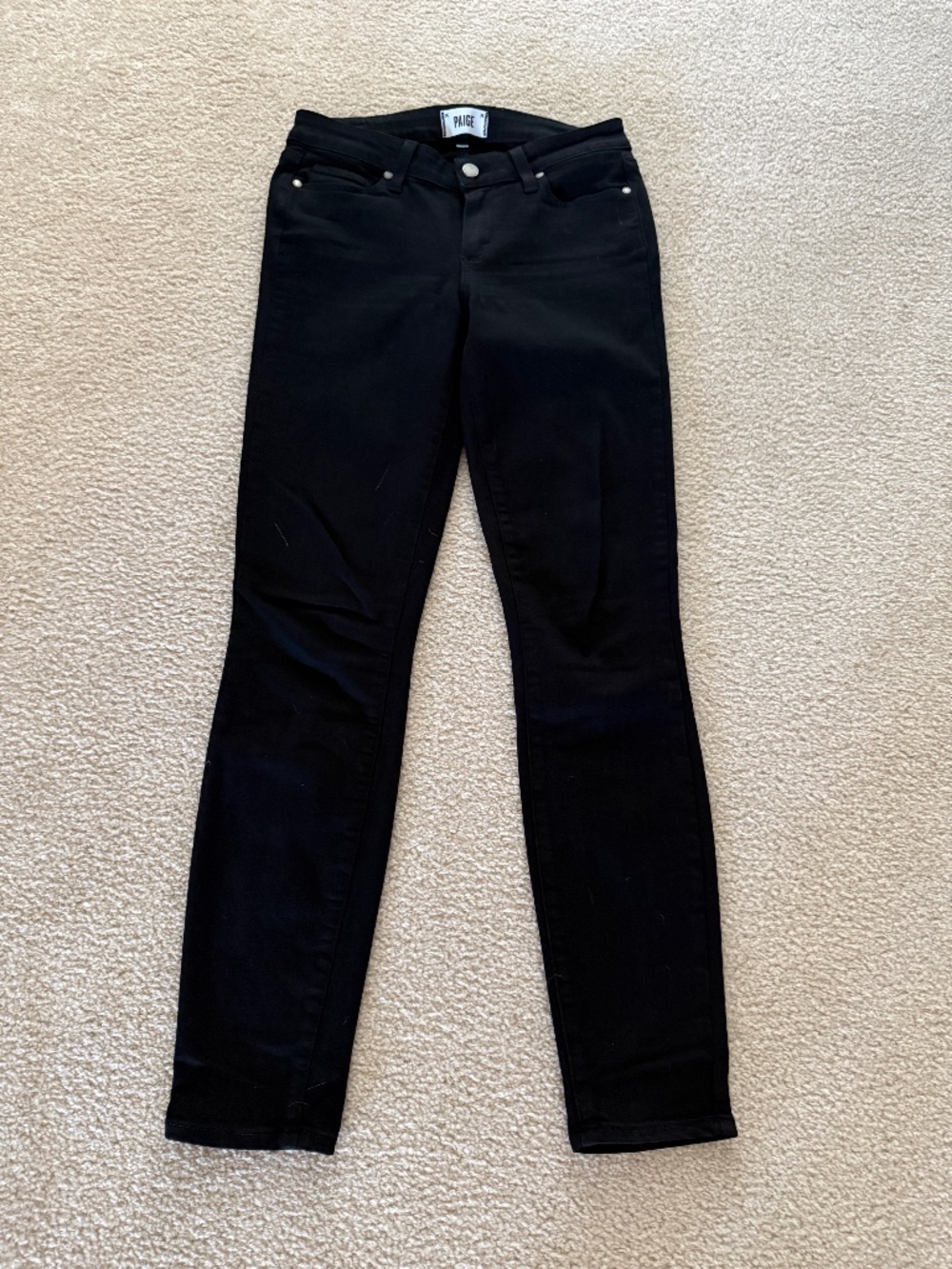 PAIGE Verdugo Ultra Skinny Black Jeans Size 27